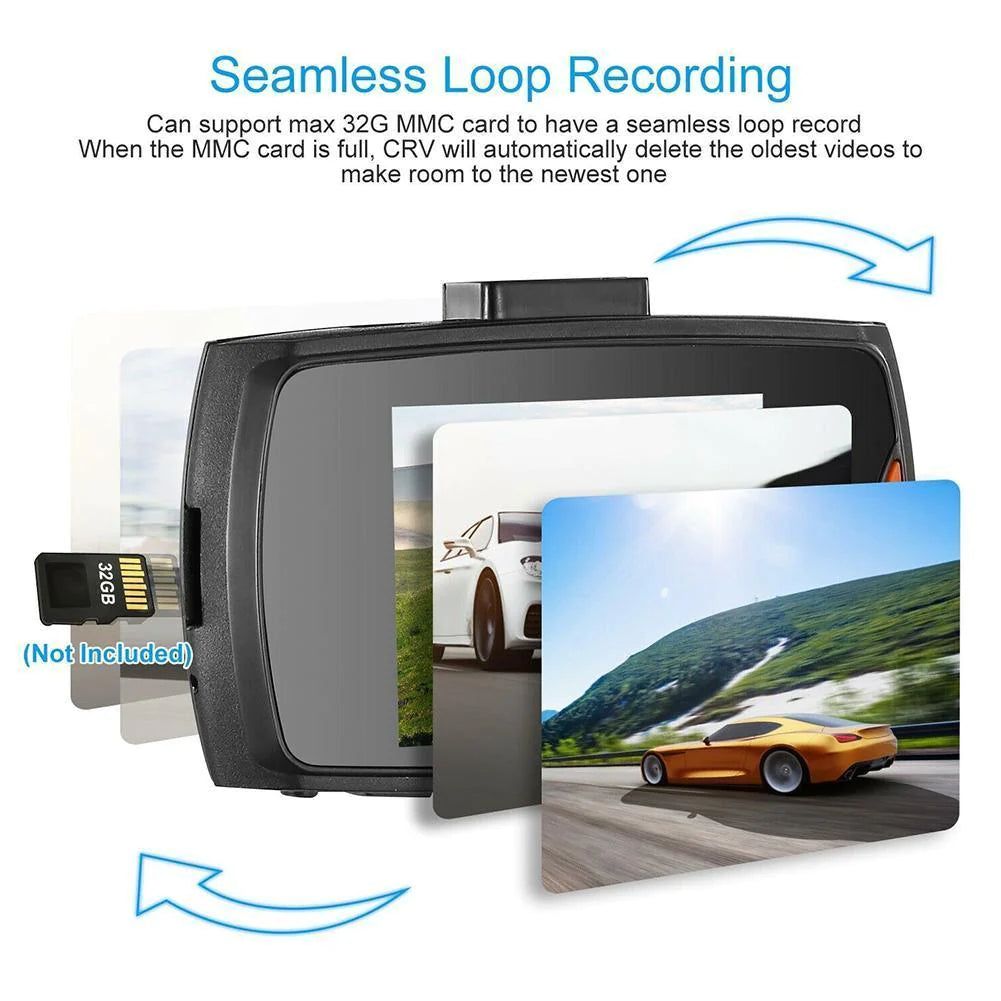 2.7'' Full HD 1080P Dash Cam Car DVR Front & Rear Camera Night Vision G-Sensor